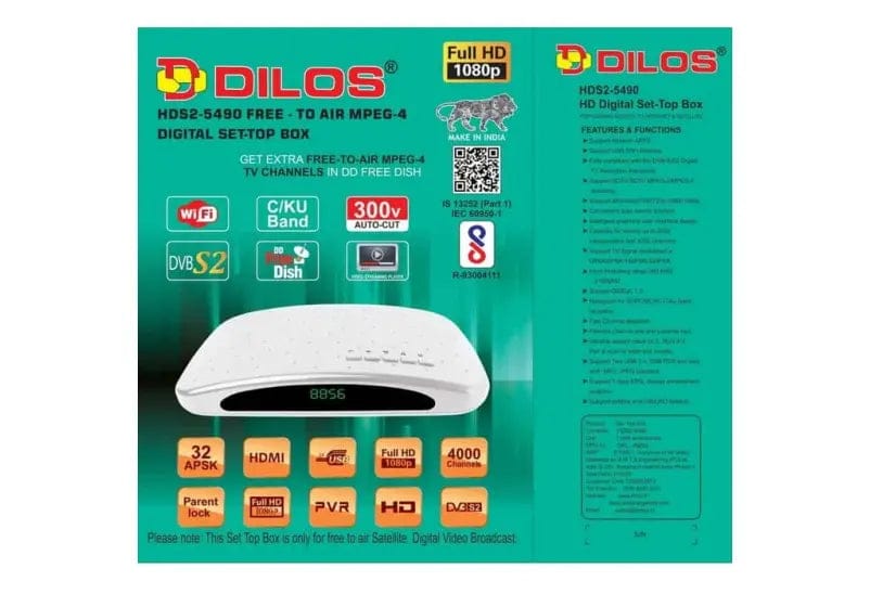 DILOS HDS2-5490 Free-To-Air Full HD DVB-S2 Set-Top Box - Garima Electronics