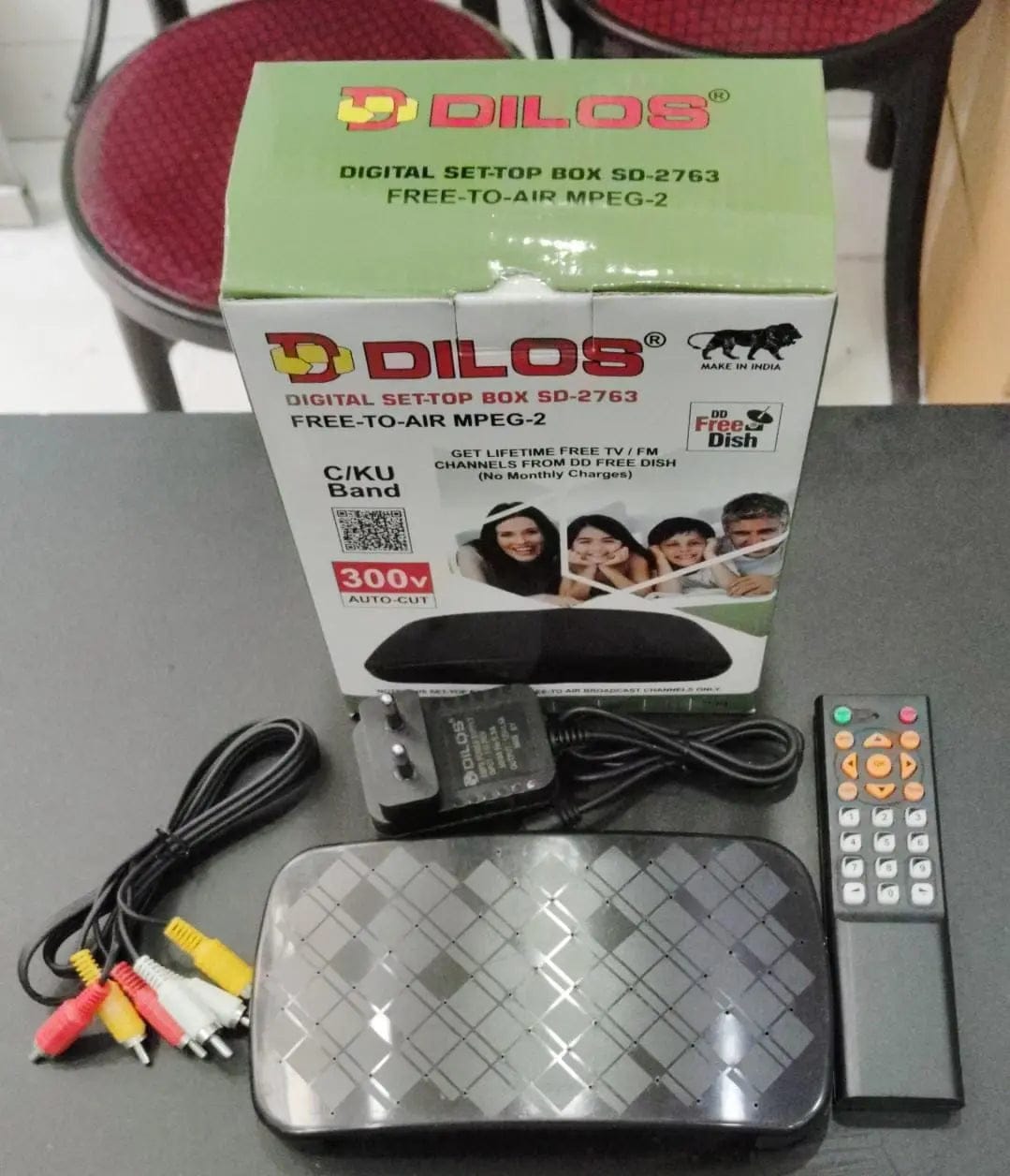 Dilos Set Top Box SD-2763 Free to Air Mpeg-2 Garima Electronics