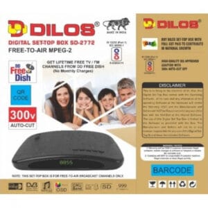 Dilos SD-2772 MPEG-2 SD DVB-S Digital FTA Set-Top Box - Garima Electronics
