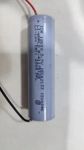 ICR18650 3 7v 2000mah Lithium Ion Battery (wire) Garima Electronics